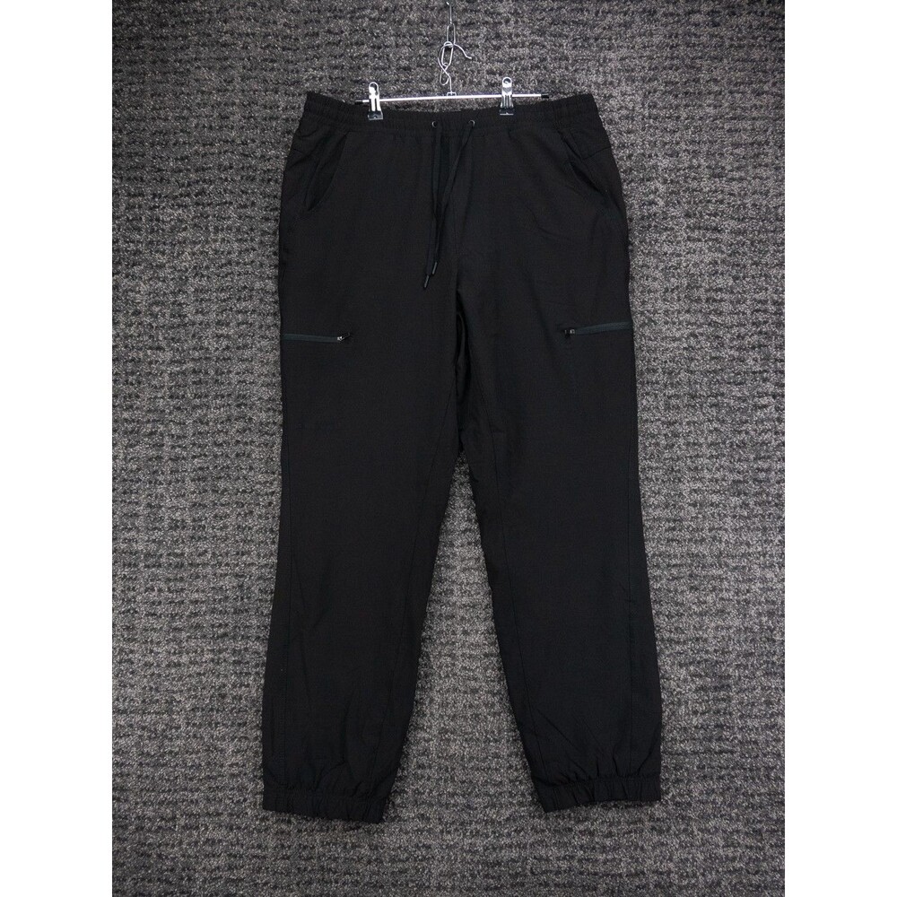 Eddie Bauer Cargo Pants Womens 14 Black Jogger Flannel Lined Stretch Gorpcore